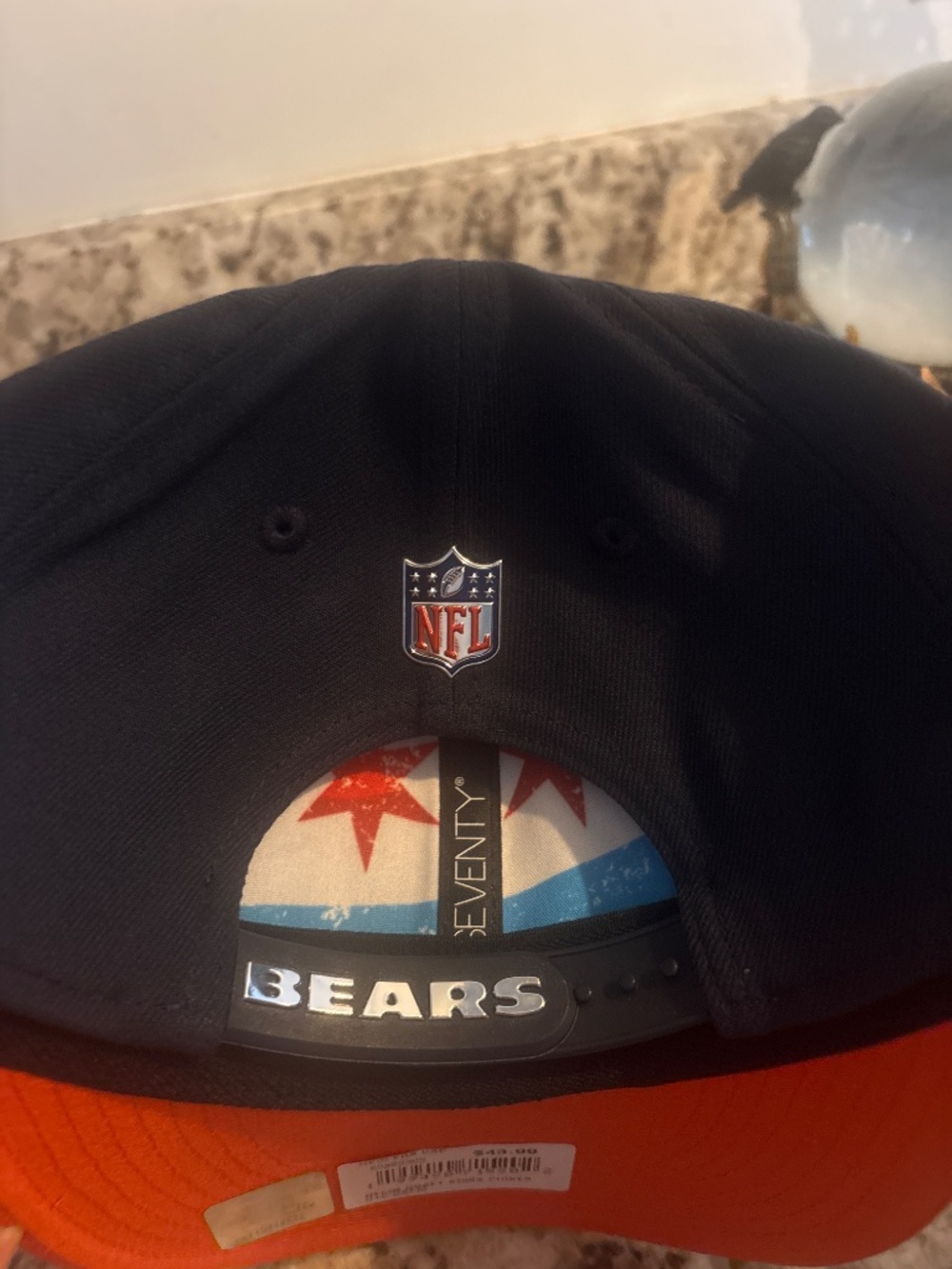 New Era Chicago Bears NFL Snapback Hat Navy Orange NWT - Picture 2 of 4